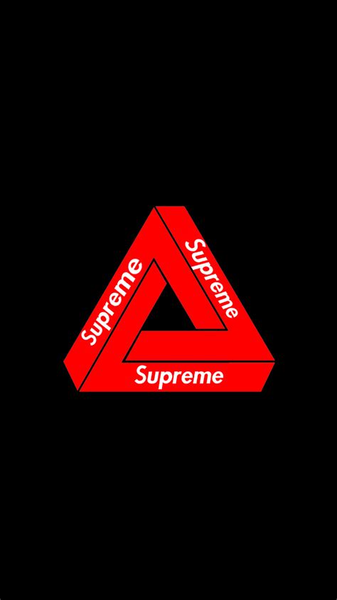 Fondo De Pantalla Supremo Negro Iphone Supreme Logo Fondos De