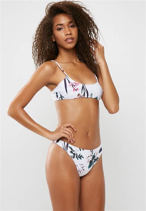 Strappy Bikini Set Wildflower Print Missguided Bikinis Superbalist Com