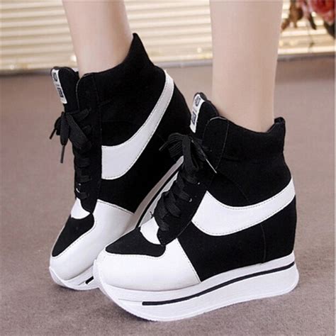 Spring Autumn Platform Sneakers Women Shoes Girls High Top Sneakers For