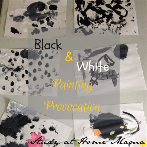Black And White Reggio Provocation Painting