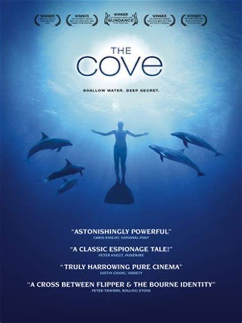 The cove tells the amazing true story of how an elite team of individuals, films makers and free divers embarked on a covert mission to penetrate the hidden cove in japan, shining light on a dark and deadly secret. The Cove | The Daily Gronk