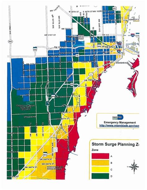 Miami Dade Evacuation Zone Map Maps Location Catalog Online