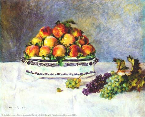 Art Reproductions Still Life With Peaches And Grapes 1881 By Pierre