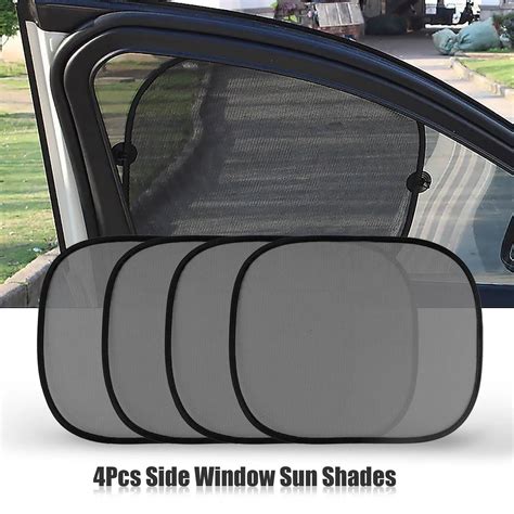 5pcs Car Sun Visor Rear Side Window Sun Shade Mesh Fabric Sun Visor