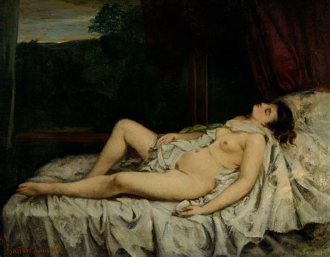 Nu Dormant Gustave Courbet Estampe D Art