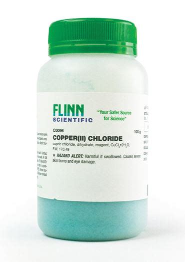 Copperii Chloride Reagent 100 G Flinn Scientific