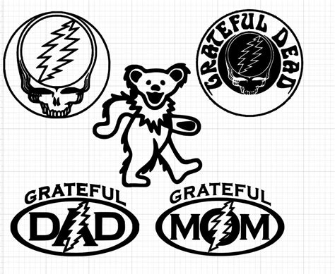 Grateful Dead Decals Various Designs Etsy