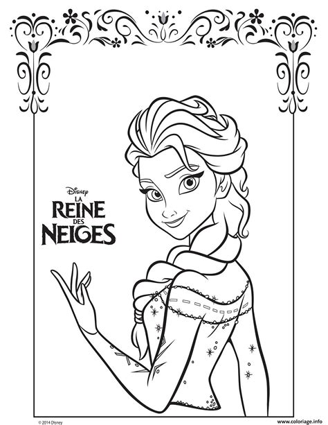 Coloriage La Belle Elsa Reine Des Neiges Frozen Dessin La Reine Des