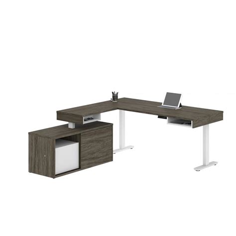 Custom ikea desk build youtube. Pro-Vega L-Shaped Standing Desk with Credenza, Hutch, and ...