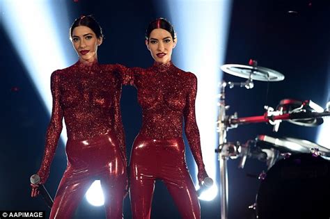 Aria Awards 2016 The Veronicas Sport Matching Sheer Frocks Daily
