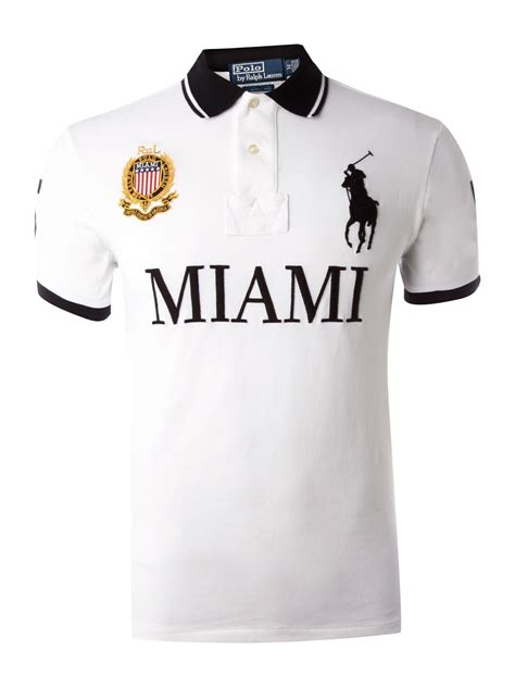 Polo Ralph Lauren Miami Polo Shirt In White For Men Lyst