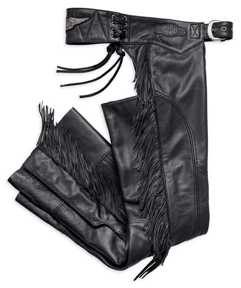 Harley Davidson® Women’s Boone Fringed Legs Leather Chaps Black Harley Davidson Rimouski