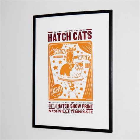 Hatch Show Print Co Framed Poster Hatch Cats Ebth