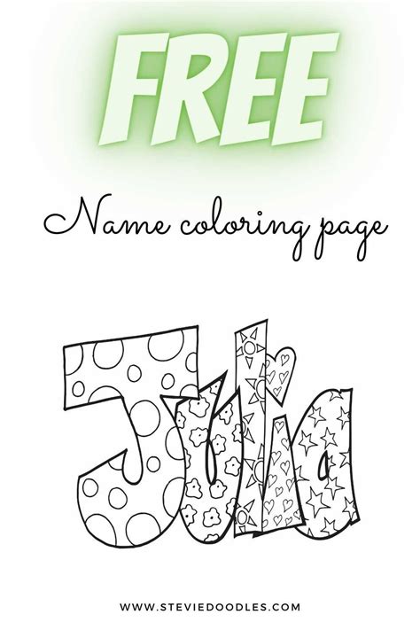 Free Julia Coloring Page — Stevie Doodles