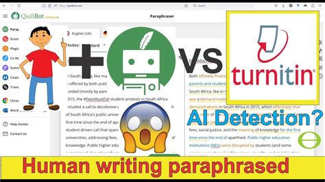 Quillbot Paraphrased And Rephrased Human Writing Versus Turnitin AI Detection YouTube
