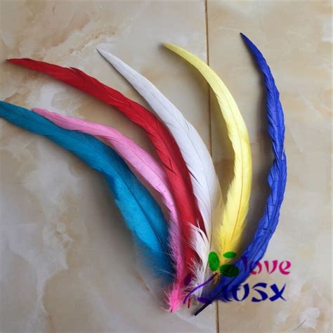 100 Pcs Bulk Natural Rooster Feather Cheap Colorful Feathers For New
