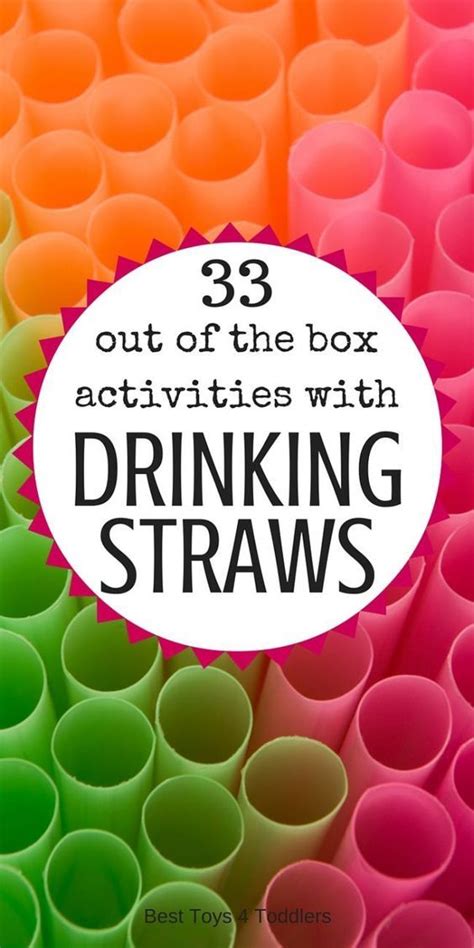 33 Out Of The Box Activities With Drinking Straws For Kids