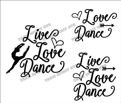 Live Love Dance Script Download Files Svg Dxf Eps Etsy