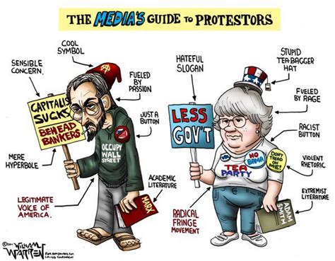 Cartoon Of The Day The Medias Guide To Protesters Common Sense