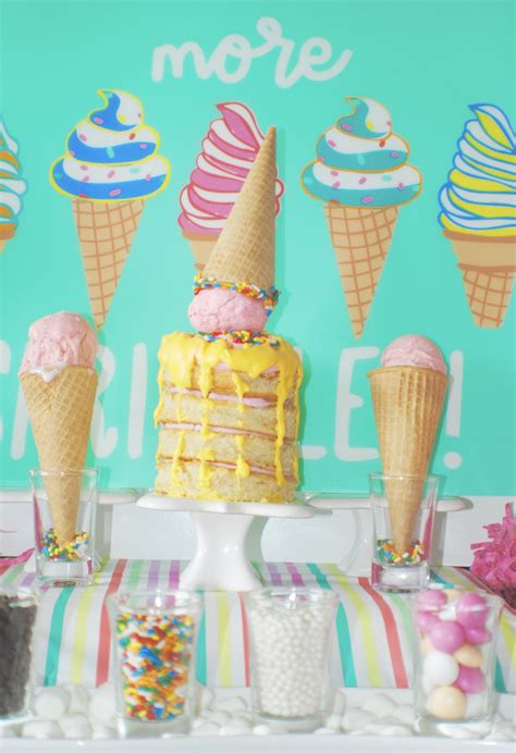 What A Cool Ice Cream Birthday Party See More Party Ideas At