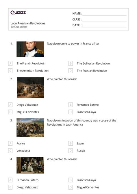 50 American Revolution Worksheets For 10th Grade On Quizizz Free