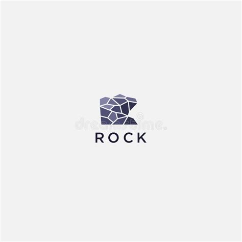 Minimalist Rock Stones Logo Hill Stone Landscapes Logo Stock Vector