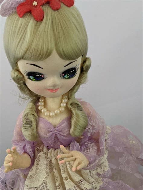 Vintage Original Artmark Doll Big Eyes Lavender Lady 3 Ebay