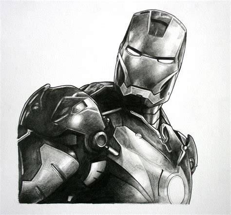 Iron Man Avengers Original Pencil Drawing Iron Man Drawing Iron Man