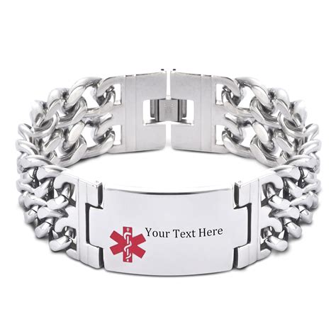 9 Inch Free Engraving Emergency Medical Alert Id Bracelets