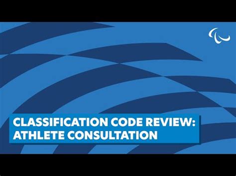 Call To Athletes To Engage With Classification Code Review Consultation