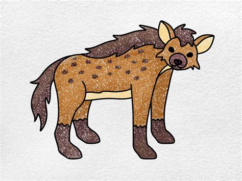 How To Draw A Hyena Helloartsy