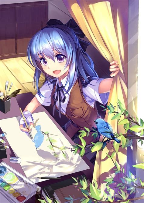 Anime Girl Painter Female Japanese Artist Anime Painter Tragetasche