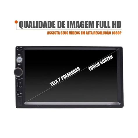 Dvd Din Central Multim Dia Universal Mp C Mera Bluetooth Espelha