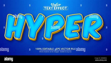 Hyper Text Cartoon Style Editable Text Effect Stock Vector Image And Art