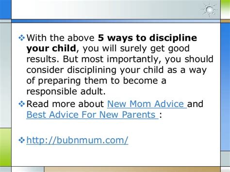 5 Ways To Discipline Your Child