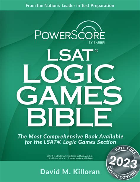 The 2023 Lsat Logic Games Bible Powerscore