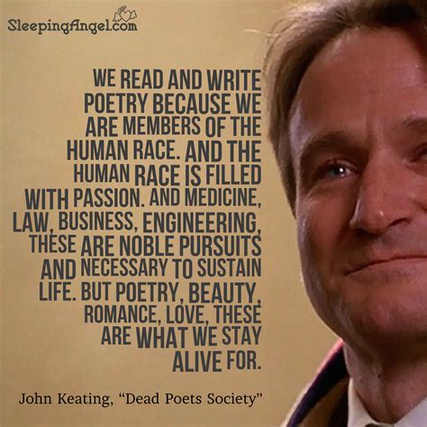 Sooo much more helpful than sparknotes. Dead Poets Society Quote - Sleeping Angel