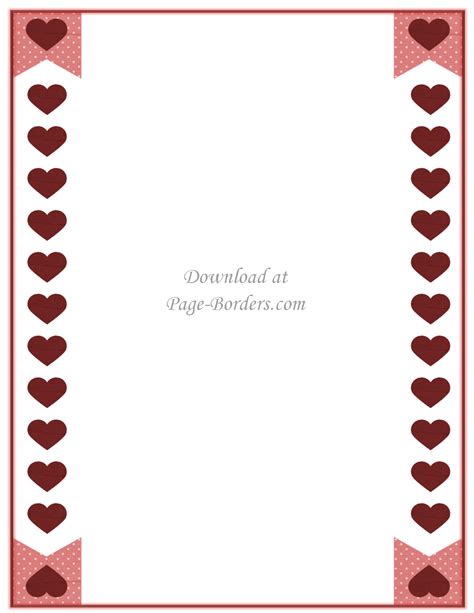Free Printable Heart Border Customize Online Or Download As Is