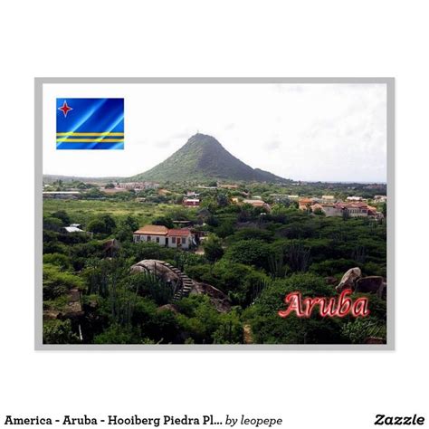Aruba Hooiberg Piedra Plat Postcard Aruba Postcard
