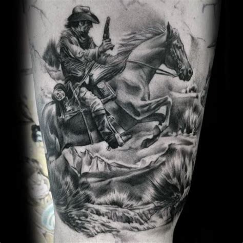 90 Cowboy Tattoos For Men Wild Wild West Designs