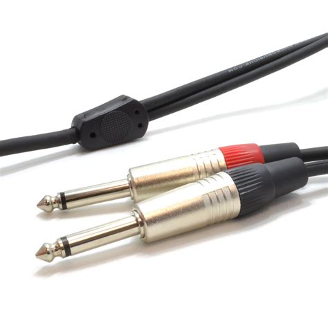 Kenable 635mm Stereo Jack Plug To Twin Mono 635mm Jacks Audio Cab