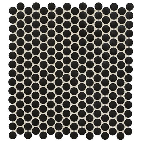 Msi Penny Round Nero 12 In X 13 In X 6 Mm Matte Porcelain Mosaic Tile