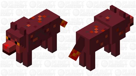 Fire Wolf Minecraft Mob Skin