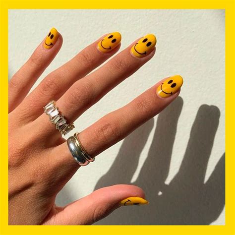 10 Diseños De Smile Faces En Uñas Que Te Alegrarán El Día Manicura De