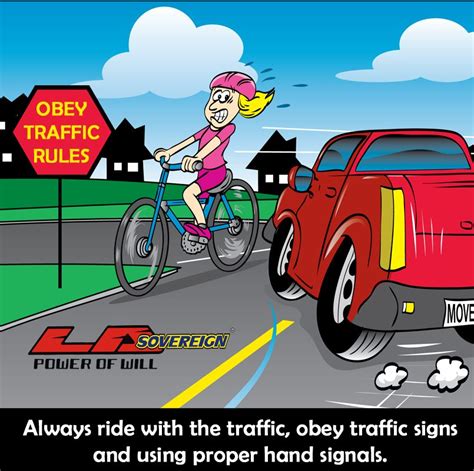 Obey Traffic Rules Hand Signals Cycling Tips Indian Art Paintings