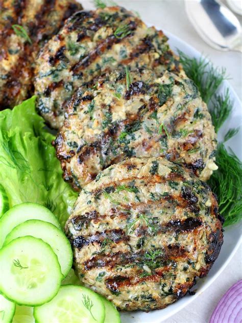 My top 10 chicken mince recipes! These Chicken Burgers with Feta Cheese and Spinach are ...