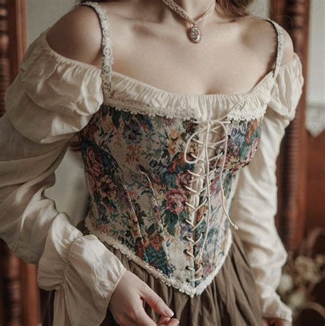 Vintage Floral Jacquard Corset Floral Embroidery Light Yellow Etsy Renaissance Corset Women