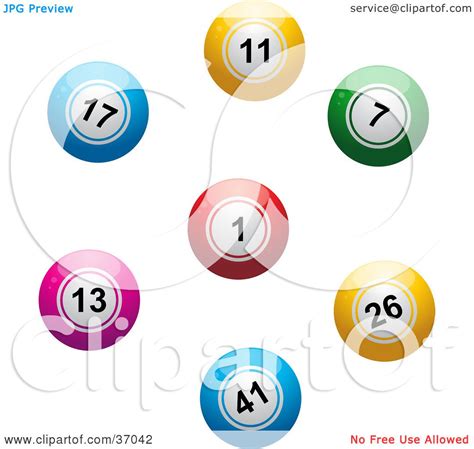 Clipart Illustration Of Colorful Lottery Or Bingo Balls In A Circle By