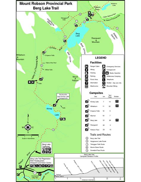 Mount Robson Provincial Park Berg Lake Trail Maps Planes And Layers