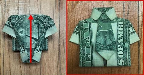 Dollar Bill Origami Shirt And Tie Money Folding Instructions